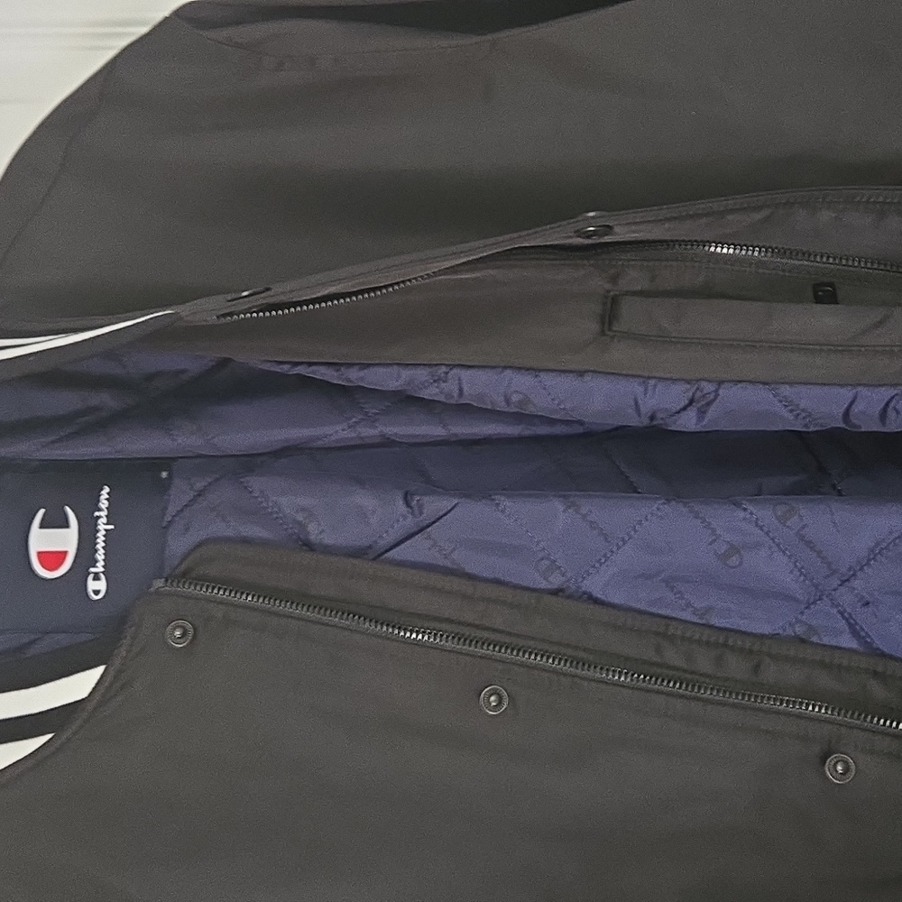 Champion Black and White Bomber Jacket - Picture 3 of 6